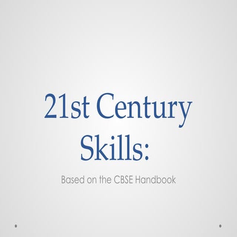 Curated visual reference: Fresh Look at 21St Century Skills For The Students In This Country As