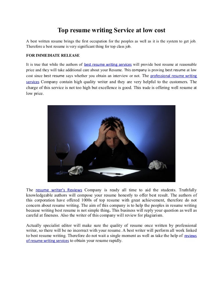 Cost of resume writing service
