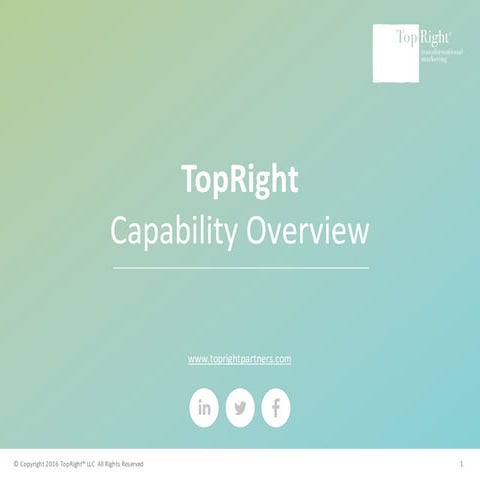 2016 TopRight Capability Overview