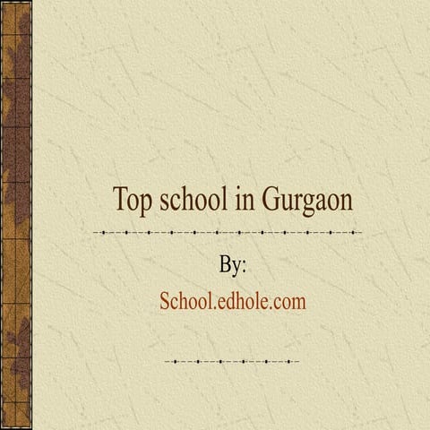 Top school in gurgaon