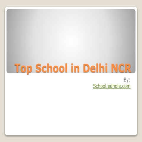 Top schools in delhi ncr