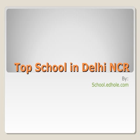 Top schools in delhi ncr