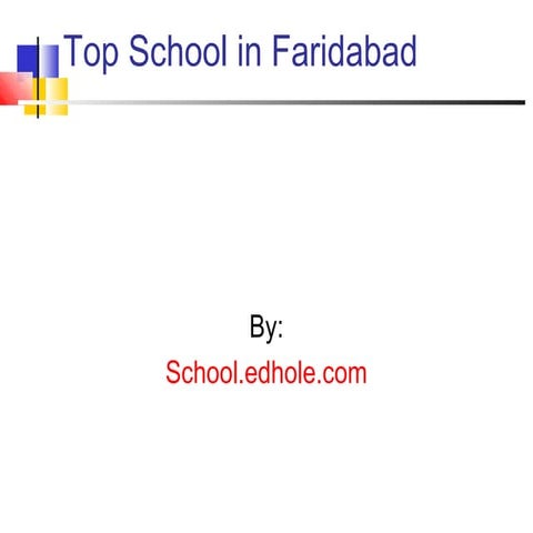 Top schools in faridabad