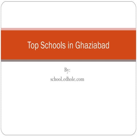 Top schools in ghaziabad