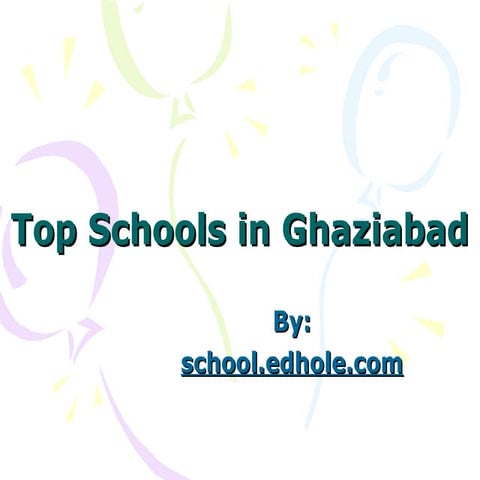 Top schools in ghaziabad