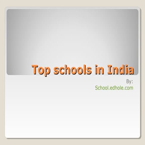 Top schools in india