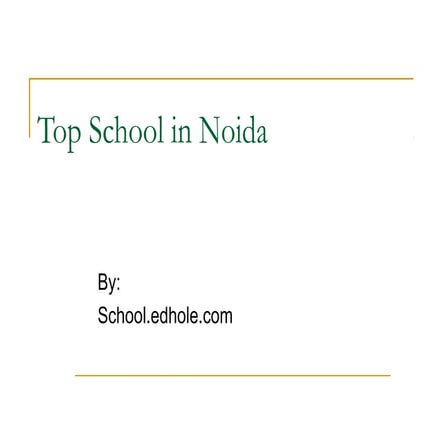 Top schools in noida