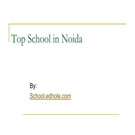 Top schools in noida