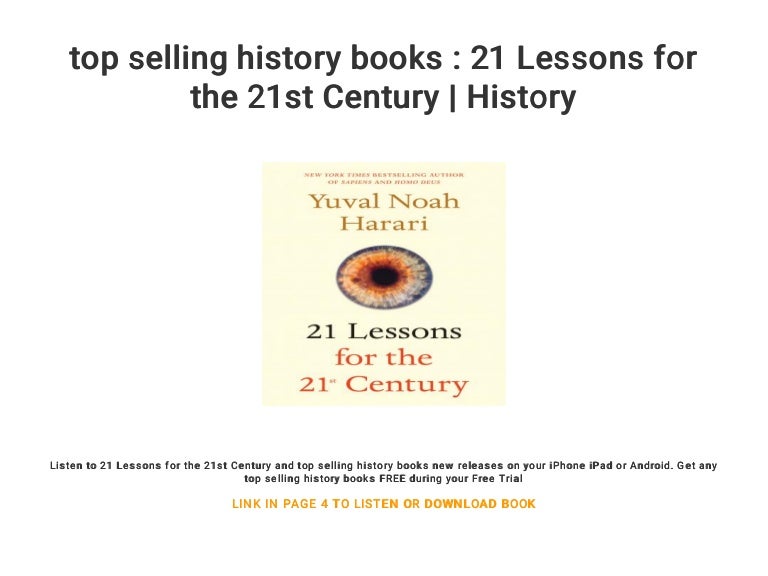 top selling history books 21 Lessons for the 21st Century History