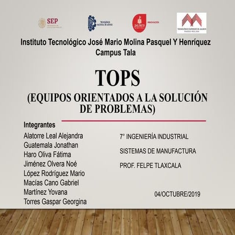 Tops (equipos orientados a la solucion de problemas) | PPT