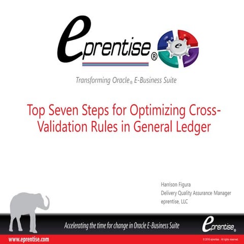 Top Seven Steps for Optimizing Cross-Validation Rules in General Ledger