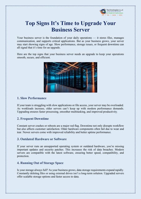 Top Signs It’s Time to Upgrade Your Business Server