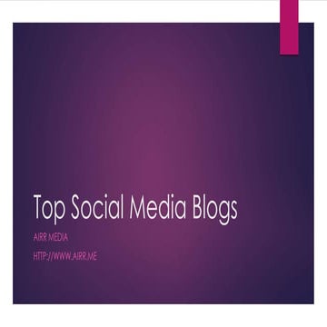 Top Social Media Blogs