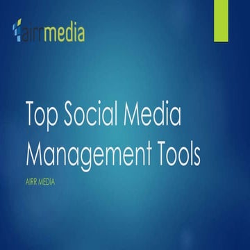 Top Social Media Management Tools