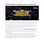 Top specializations in computer science and engineering