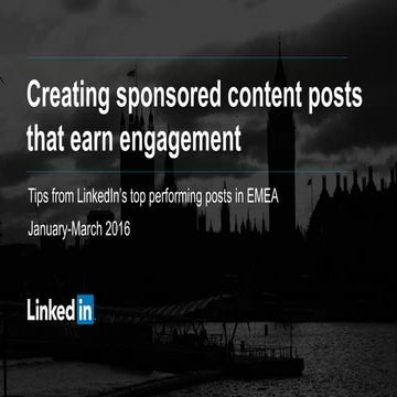 Creating sponsored content posts that earn engagement