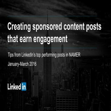 Creating Sponsored Content Posts that Earn Engagement