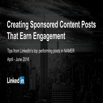 Creating LinkedIn Sponsored Content That Earns Engagement 