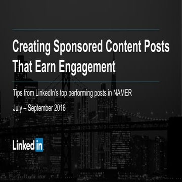 Creating Sponsored Content Posts That Earn Engagement