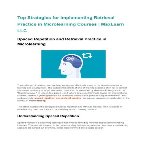 Top Strategies for Implementing Retrieval Practice in Microlearning ...