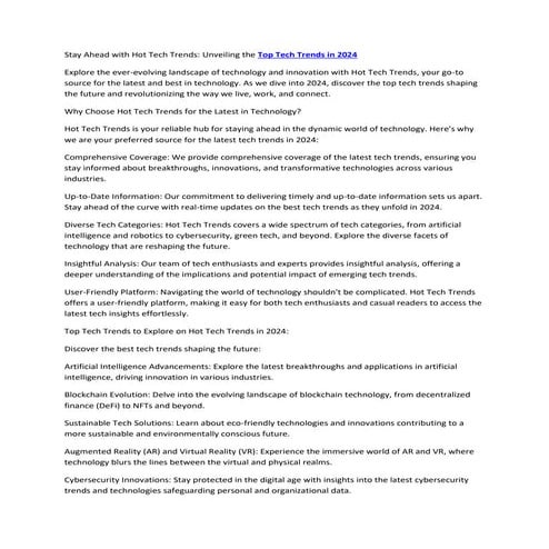 Unveiling the Latest Tech Trends: Digital Era Mastery