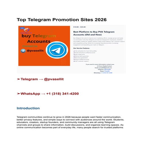 Top Telegram Promotion Sites 2026.pdf!!!!!!!!!! | PDF