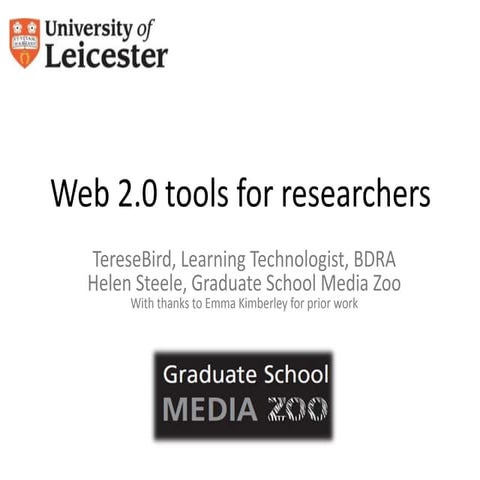 Web 2.0 Tools for Researchers