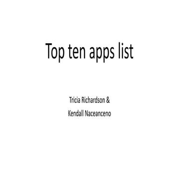 Top ten apps list | PPTX