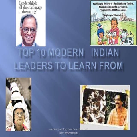 Top Ten  Indian Leaders to Learn From