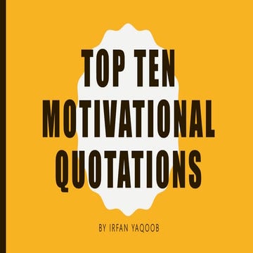 Top ten motivational quotations