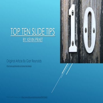 Top ten slide tips