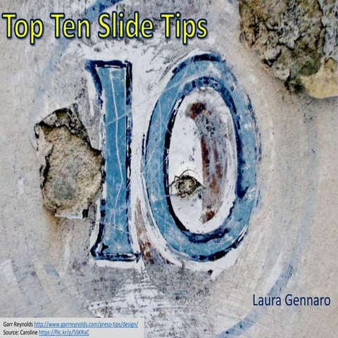 Top Ten Slide Tips | PPT