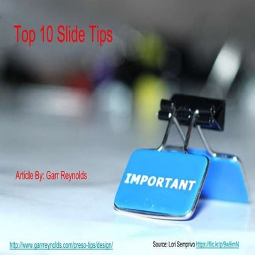 Top ten slide tips | PPT