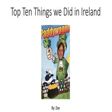 Top ten things we did in ireland Zoe