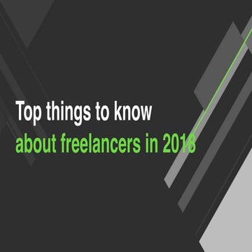 Top things to know about freelancers in 2018