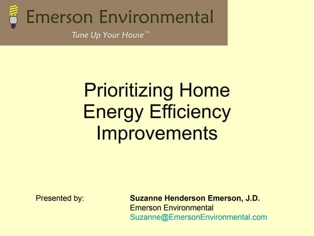Prioritizing Home Energy Efficiency Improvements