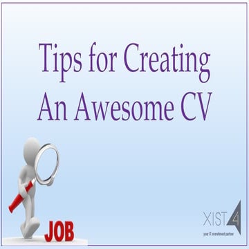 Top tips for creating an awesome CV