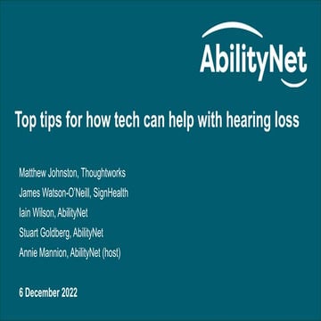Top tips for how tech can help with hearing loss