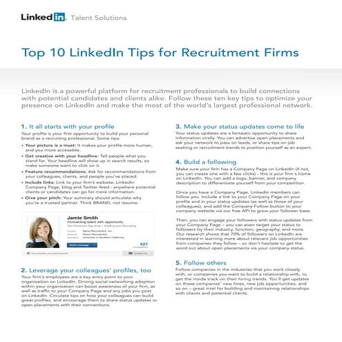 Top 10 Tips for Recruitment Firms