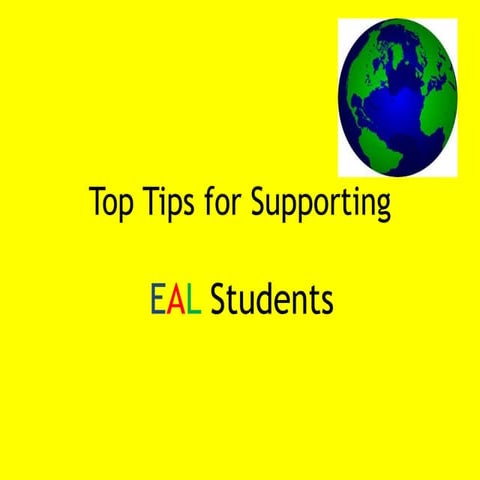 Top tips for supporting eal students 5 