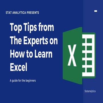 Top tips from the experts on how to learn Excel