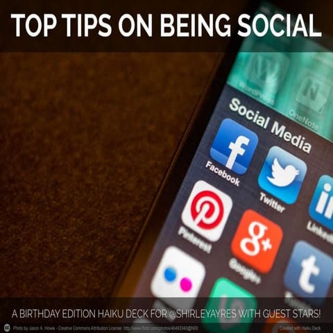 Top Tips on Being Social