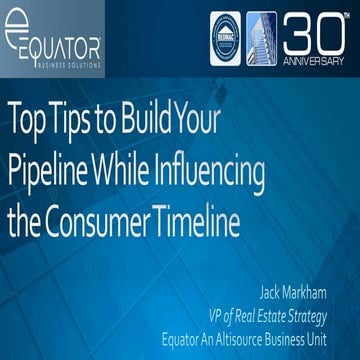 Top Tips to Build Your Pipeline   REOMAC 2015 Presentation