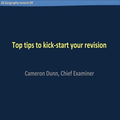 Top Tips To Kick Start Your Revision
