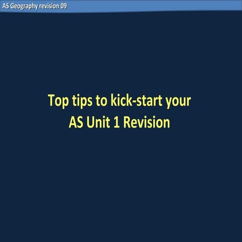 Top tips to kick start your revision