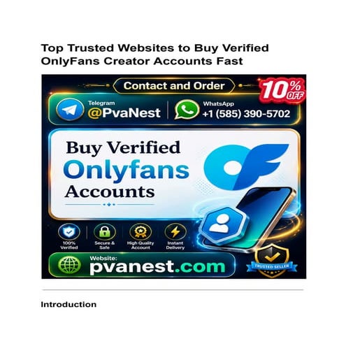 How Beginners Safely Buy Verified OnlyFans Creator Accounts | PDF