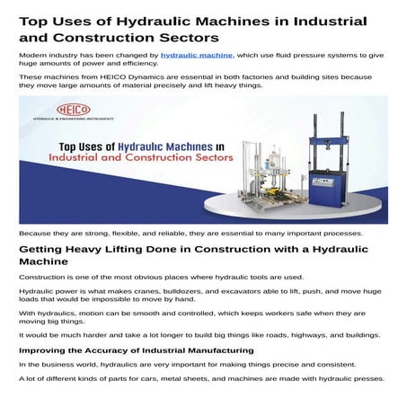 Hydraulic Machines' Effects on Industrial Processes.pdf