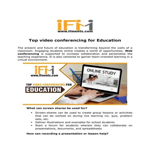 Top video conferencing for education