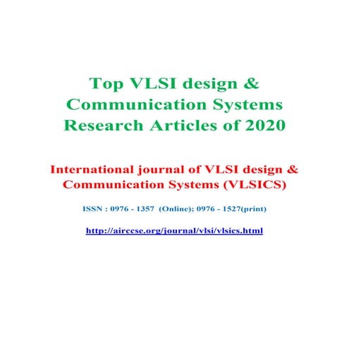     Top VLSI design &Communication Systems Research Articles of 2020