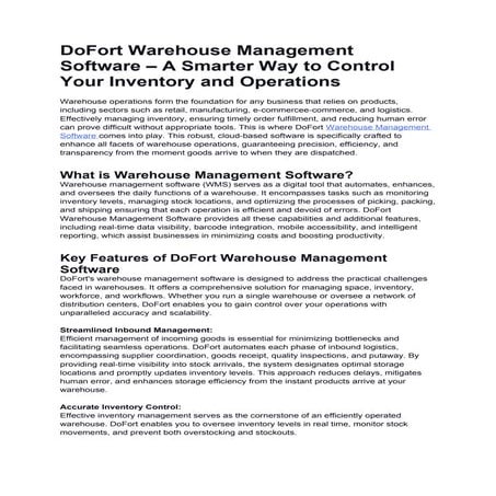 Top Warehouse Management ERP Software in UAE - Dubai | DOCX